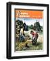 "Picking Grapefruit," Country Gentleman Cover, February 1, 1942-John S. Demartelly-Framed Giclee Print