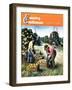 "Picking Grapefruit," Country Gentleman Cover, February 1, 1942-John S. Demartelly-Framed Giclee Print