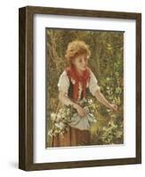 Picking Honeysuckle-Sophie Anderson-Framed Giclee Print