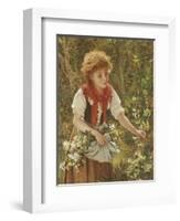 Picking Honeysuckle-Sophie Anderson-Framed Giclee Print