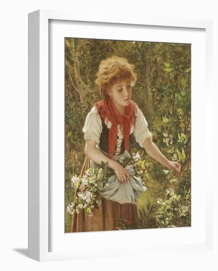 Picking Honeysuckle-Sophie Anderson-Framed Giclee Print