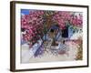 Picking lemons,Skiathos,Greece,2021,(oil on canvas)-Andrew Macara-Framed Giclee Print