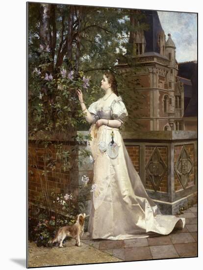 Picking Lilacs-Paul Alphonse Viry-Mounted Giclee Print