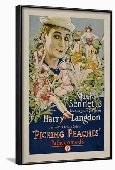 PICKING PEACHES, Harry Langdon with the 1924 Bathing Girls, 1924.-null-Framed Art Print