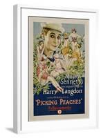 PICKING PEACHES, Harry Langdon with the 1924 Bathing Girls, 1924.-null-Framed Art Print