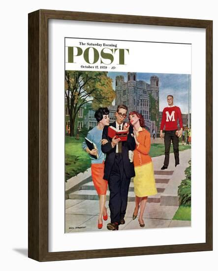 "Picking Poindexter" Saturday Evening Post Cover, October 17, 1959-Richard Sargent-Framed Giclee Print