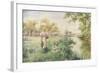 Picking Posies by the River-Alfred Augustus Glendenning-Framed Giclee Print