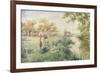 Picking Posies by the River-Alfred Augustus Glendenning-Framed Giclee Print