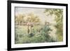 Picking Posies by the River-Alfred Augustus Glendenning-Framed Giclee Print