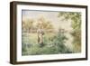 Picking Posies by the River-Alfred Augustus Glendenning-Framed Giclee Print