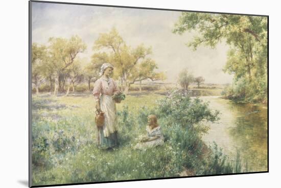 Picking Posies by the River-Alfred Augustus Glendenning-Mounted Giclee Print