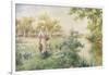 Picking Posies by the River-Alfred Augustus Glendenning-Framed Giclee Print