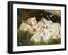 Picking Posies-William Blake Richmond-Framed Giclee Print