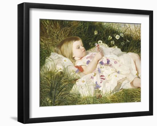 Picking Posies-William Blake Richmond-Framed Giclee Print