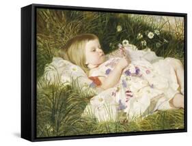 Picking Posies-William Blake Richmond-Framed Stretched Canvas