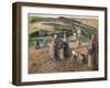 Picking Potatoes, 1893-Camille Pissarro-Framed Giclee Print