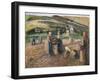 Picking Potatoes, 1893-Camille Pissarro-Framed Giclee Print