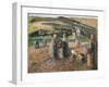 Picking Potatoes, 1893-Camille Pissarro-Framed Giclee Print