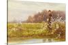 Picking Primroses, 1896-Thomas James Lloyd-Stretched Canvas