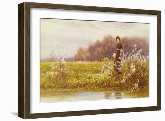 Picking Primroses, 1896-Thomas James Lloyd-Framed Giclee Print