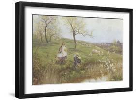 Picking Primroses-Thomas J. Lloyd-Framed Giclee Print