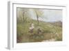 Picking Primroses-Thomas J. Lloyd-Framed Giclee Print