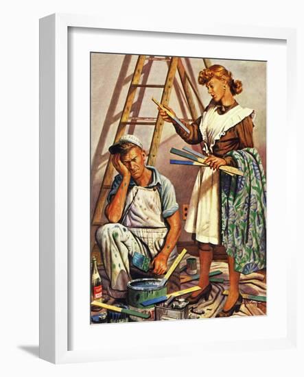 "Picking the Right Color," March 8, 1947-Stevan Dohanos-Framed Giclee Print