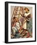 "Picking the Right Color," March 8, 1947-Stevan Dohanos-Framed Premium Giclee Print