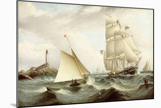 Picking Up the Pilot-Isle of Shoals, New Hampshire-James E. Buttersworth-Mounted Giclee Print