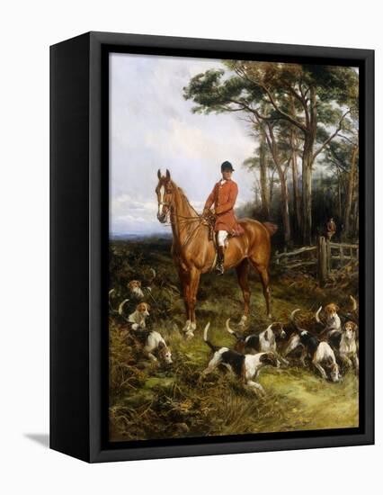 Picking up the scent-Heywood Hardy-Framed Stretched Canvas