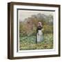 Picking Vegetables in an English Vegetable Garden-Helen Allingham-Framed Art Print