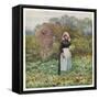 Picking Vegetables in an English Vegetable Garden-Helen Allingham-Framed Stretched Canvas