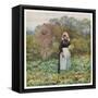 Picking Vegetables in an English Vegetable Garden-Helen Allingham-Framed Stretched Canvas