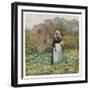 Picking Vegetables in an English Vegetable Garden-Helen Allingham-Framed Art Print