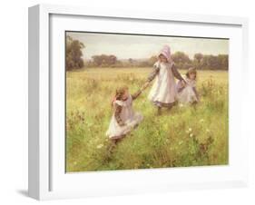 Picking Wild Flowers-William Blake-Framed Giclee Print