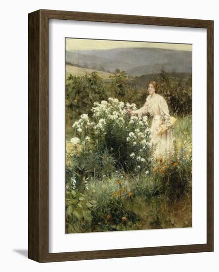 Picking Wild Flowers-Leon Bakst-Framed Giclee Print