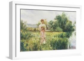 Picking Wild Flowers-Alfred Augustus Glendenning-Framed Giclee Print