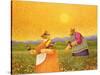 Picking Wildflowers-Lowell Herrero-Stretched Canvas