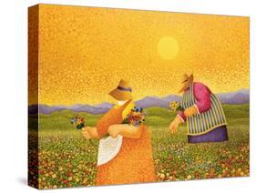 Picking Wildflowers-Lowell Herrero-Stretched Canvas