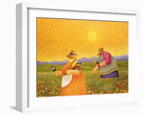 Picking Wildflowers-Lowell Herrero-Framed Art Print