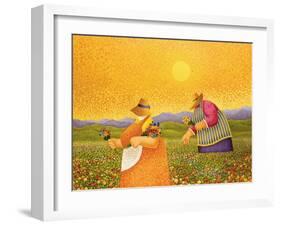 Picking Wildflowers-Lowell Herrero-Framed Art Print