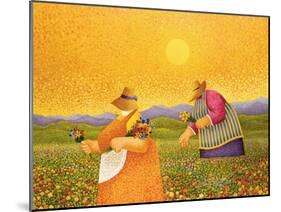 Picking Wildflowers-Lowell Herrero-Mounted Art Print