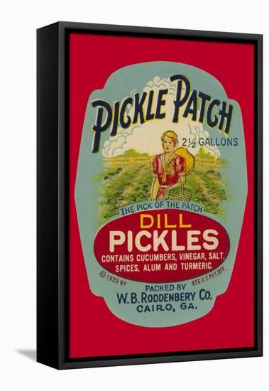 Pickle Patch Dill Pickles-null-Framed Stretched Canvas