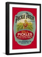 Pickle Patch Dill Pickles-null-Framed Art Print