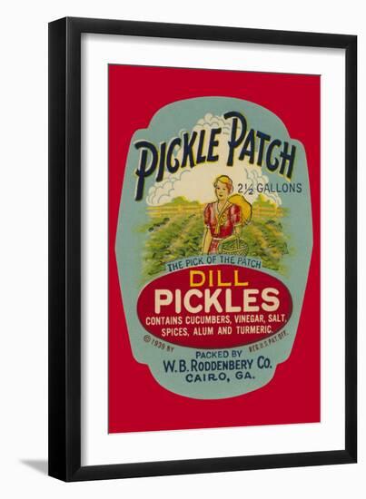 Pickle Patch Dill Pickles-null-Framed Art Print