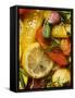 Pickled Vegetables with Herbs and Garlic-null-Framed Stretched Canvas