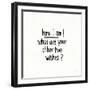 Pickup Lines III-Leah York-Framed Art Print