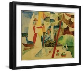 Picnic After Sailing-Auguste Macke-Framed Giclee Print