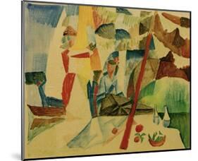 Picnic After Sailing-Auguste Macke-Mounted Giclee Print