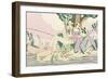 Picnic and Fishing Scene, circa 1920-Charles Martin-Framed Giclee Print